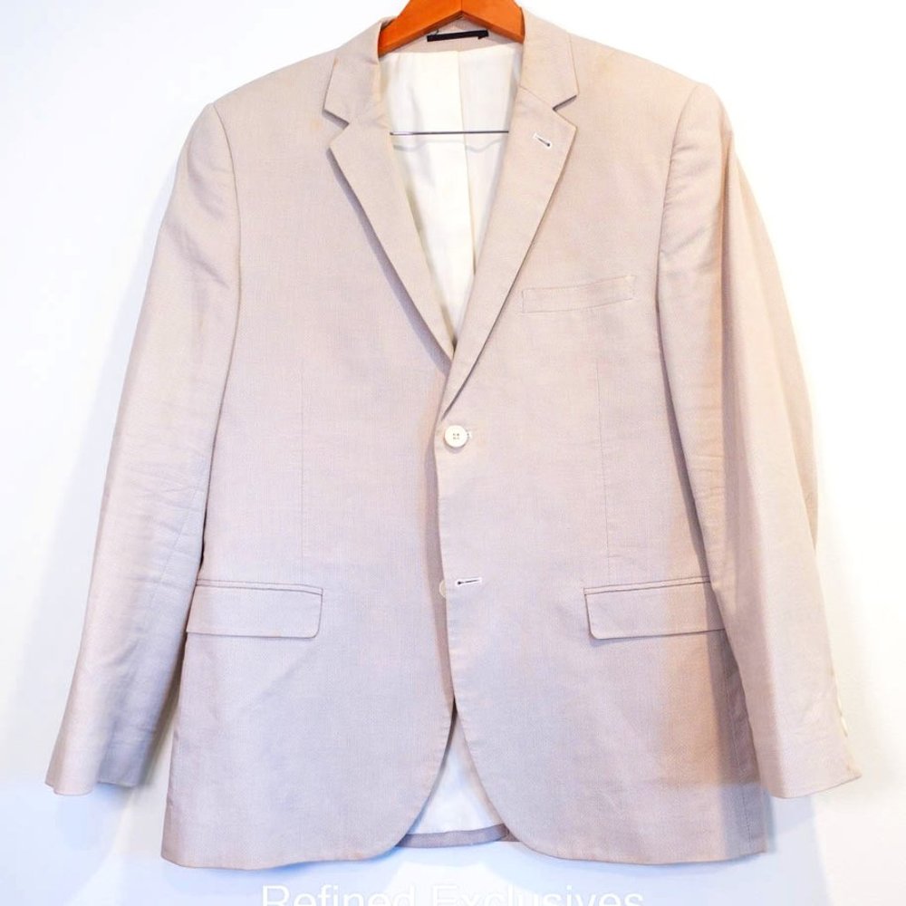 TOPMAN TAN CREAM BLAZER SPORTS COAT - SIZE 42